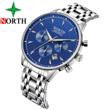 NORTH 7722 metal strap Men Top Brand Luxury New Quartz Watch Men Fashion Casual Sports Watches Waterproof Clock Relogio Masculio